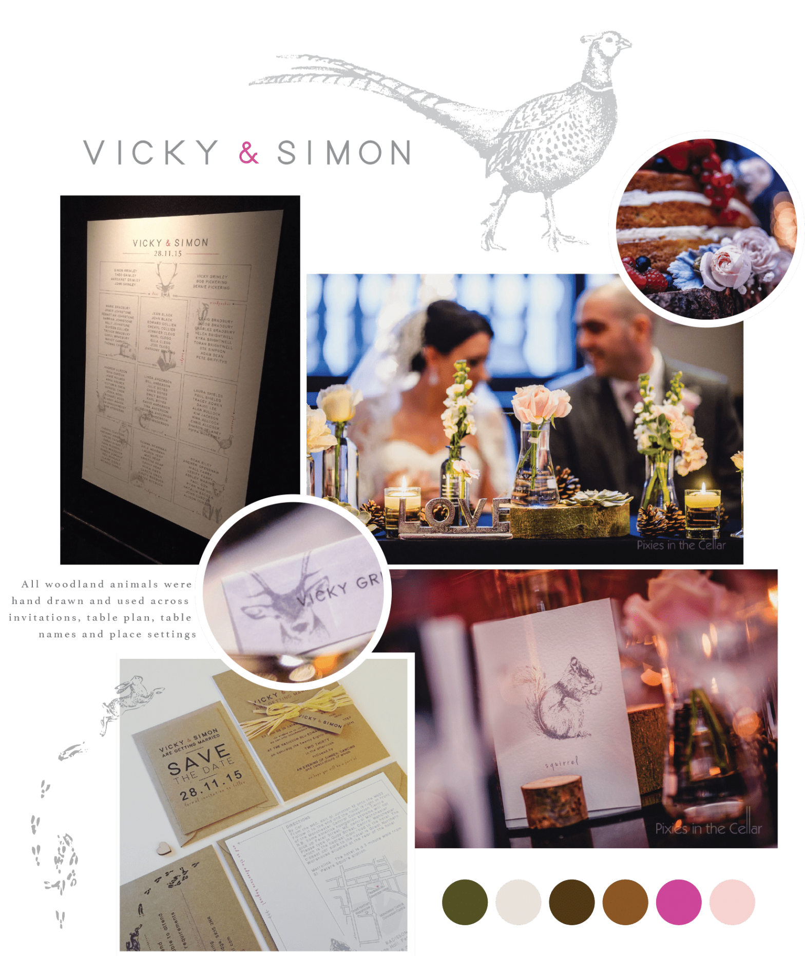Mood board for Vicky and Simon